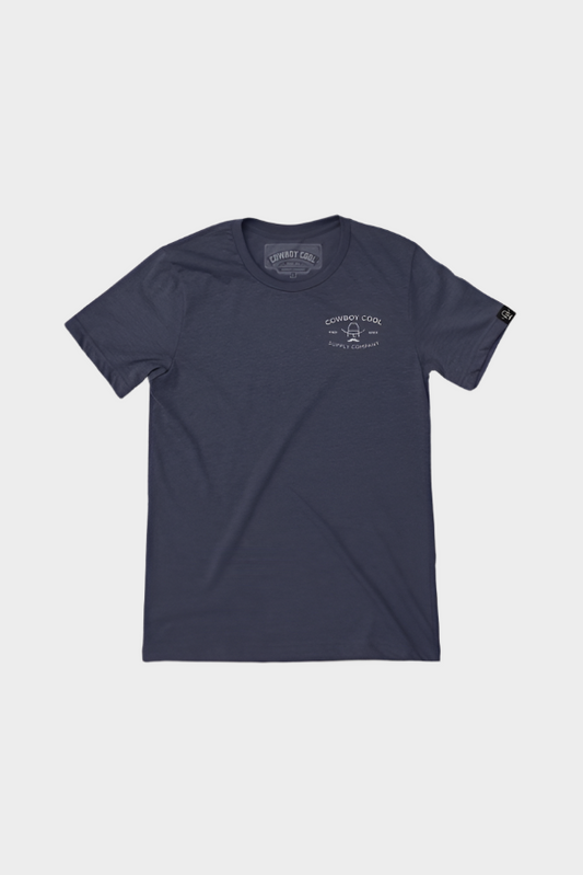 Cowboy Cool Mens The Buckle T-Shirt - Midnight Navy