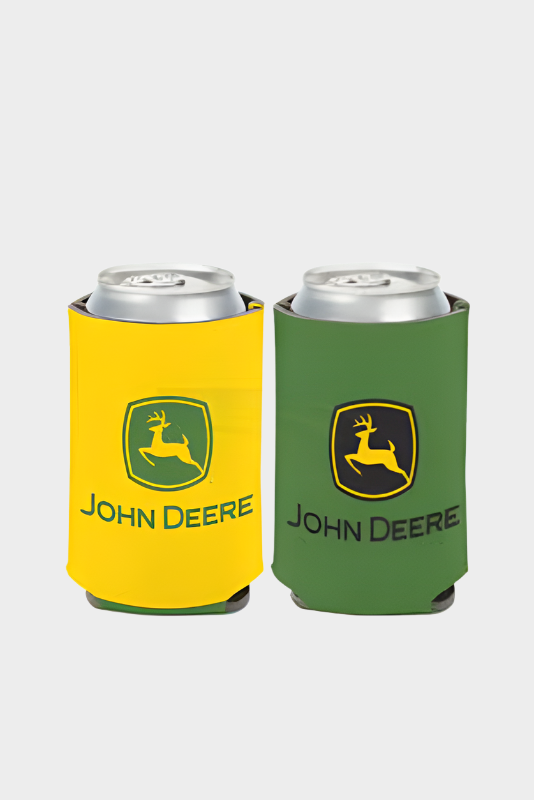 John Deere Can Cooler - Logo Green/Yellow