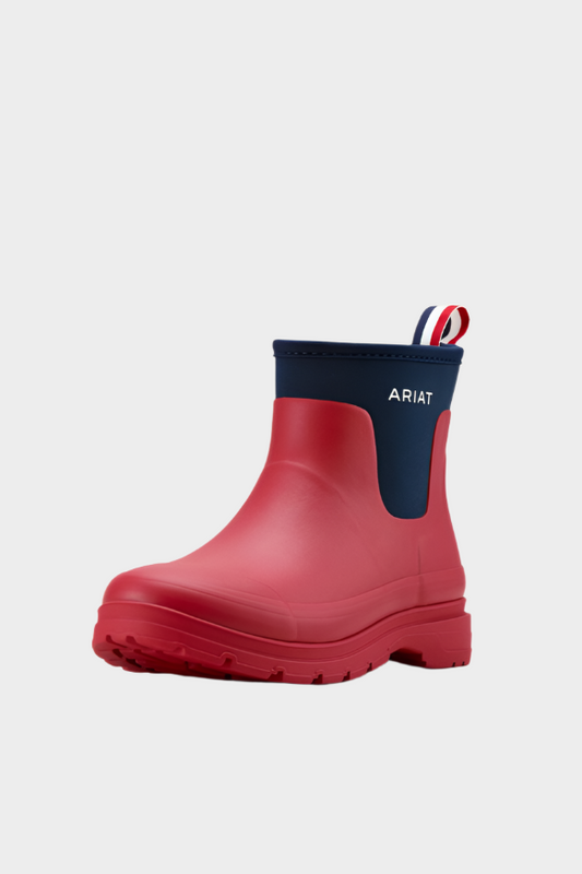 Ariat Womens Kelmarsh Shortie Team Red Rubber Boot - Red/Navy