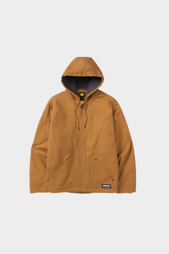 CAT MEN'S HOODED SHERPA LINED JACKET