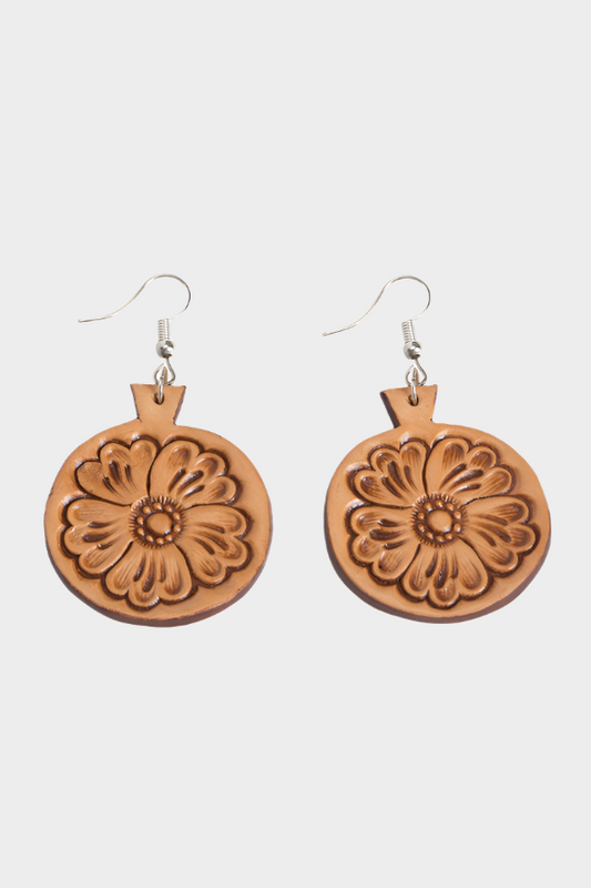 The Design Edge Tooled Round Drop Earrings - TE02