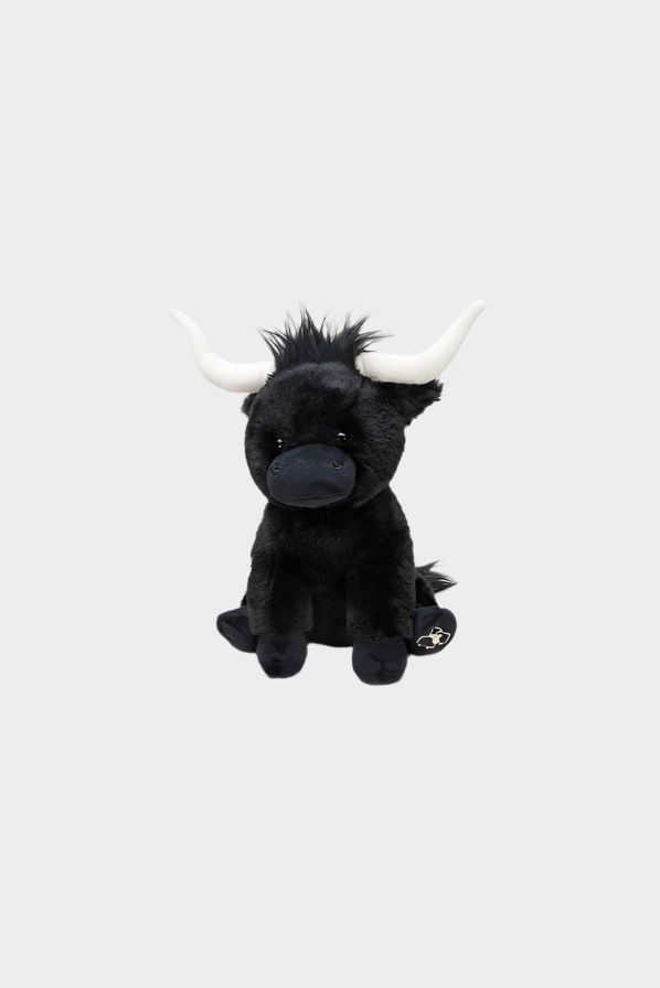 Jomanda Medium Longhorn Black Highland Cow - 23cm