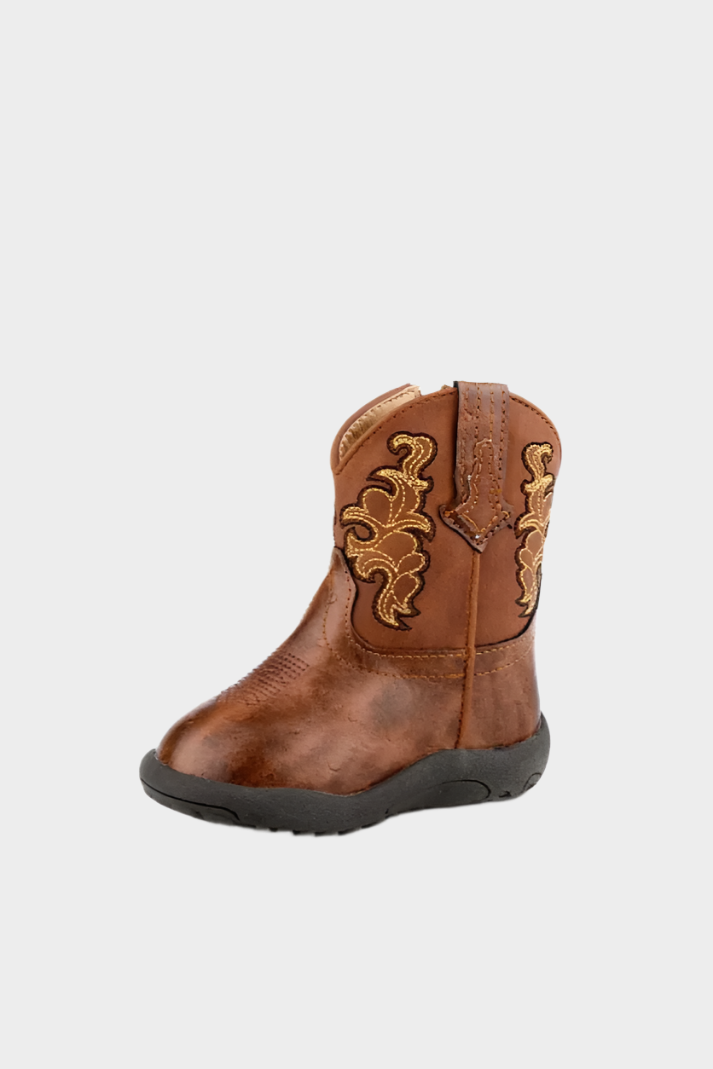 Roper INFANT Cowbaby Quills Boot - Cognac Print/Cognac