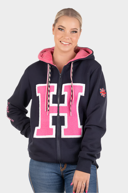 Hitchley & Harrow Womens Winter Collection - HD16 Navy Logo Hoodie