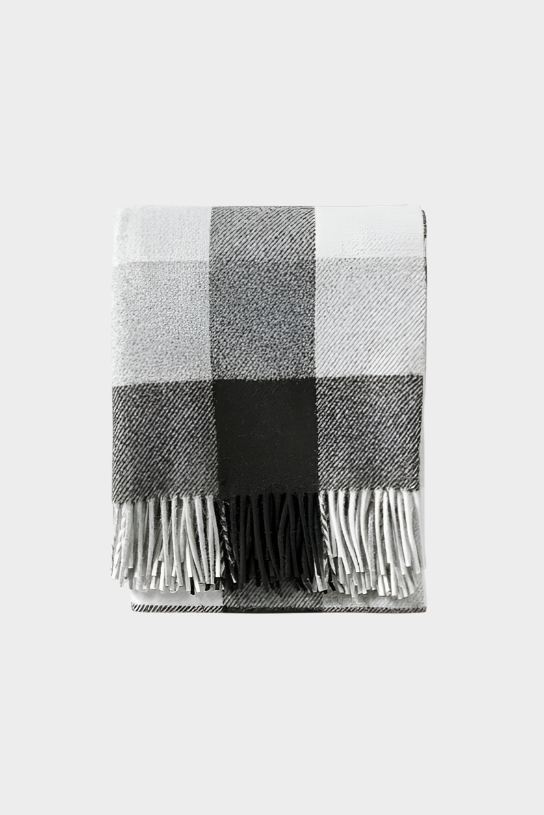 Pendleton ECO-WISE WOOL FRINGED THROW - Black/Ivory