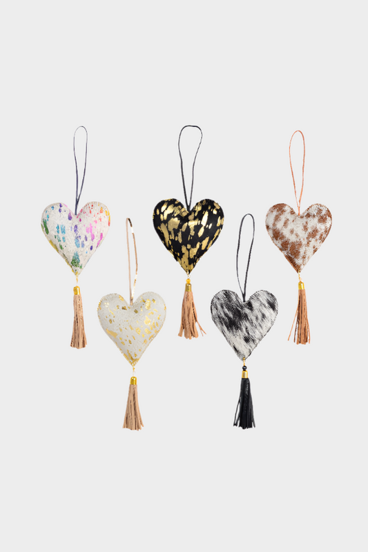 The Design Edge Cowhide Christmas Tree Decorations (Handmade)
