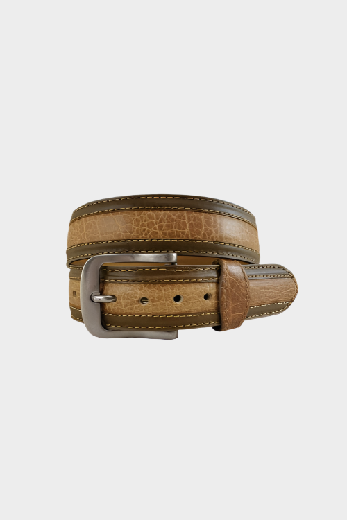 Roper Men's Bison Leather Belt (Honey)