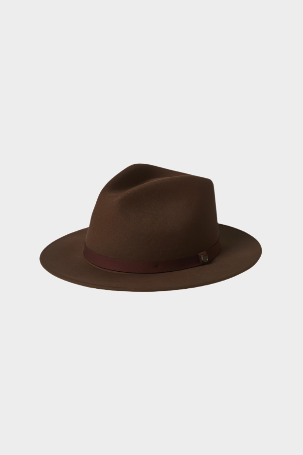 Brixton Messer Packable Fedora - Dark Earth
