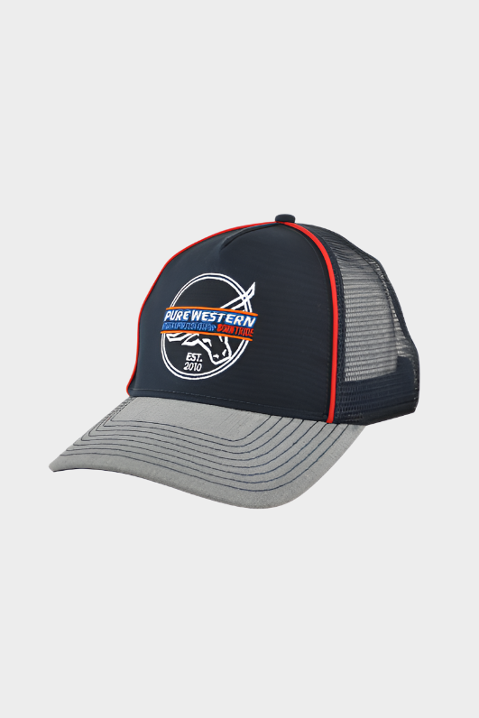 PURE WESTERN MEN'S RYDE TRUCKER CAP (NAVY)