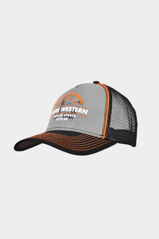 PURE WESTERN MEN'S LOUIS TRUCKER CAP (CHARCOAL)