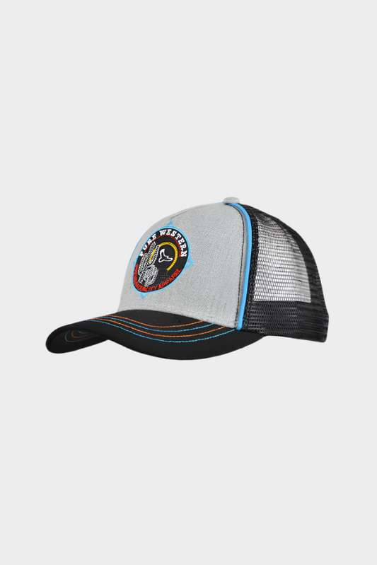 PURE WESTERN KIDS CHARLIE TRUCKER CAP (GREY)