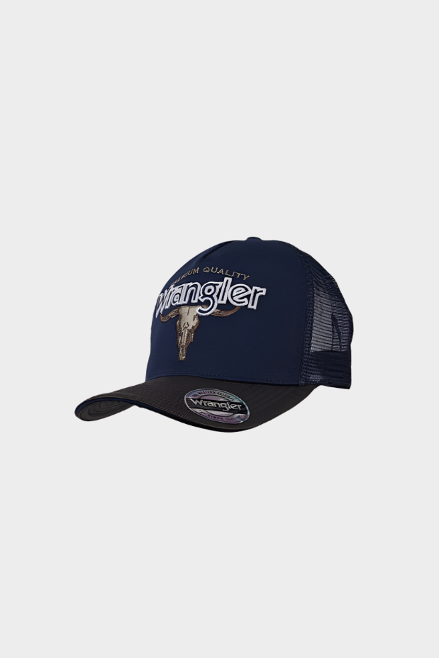 Wrangler Sam High Profile Trucker Cap - Navy
