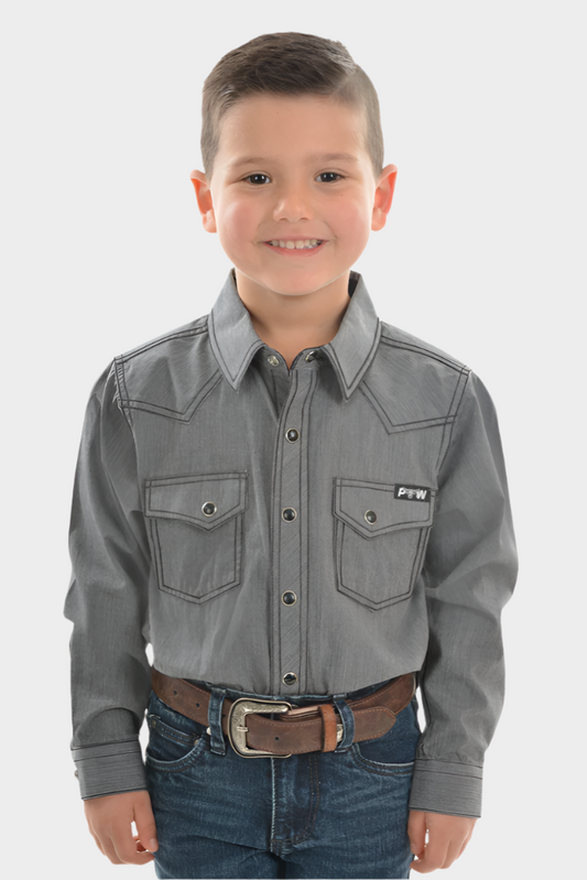 Pure Western Boys Baldwin Long Sleeve Shirt