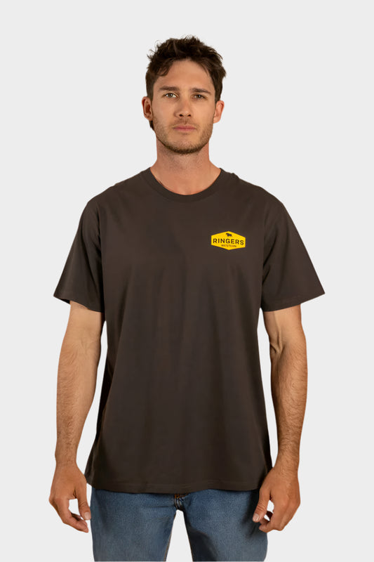 Ringers Western Mens Servo Loose Fit T-Shirt - Charcoal