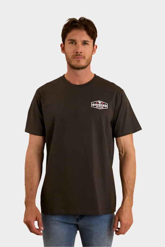 Ringers Western Mens Servo Loose Fit T-Shirt - Charcoal Multi