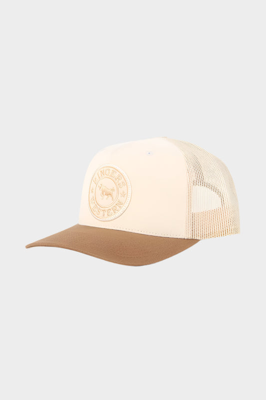 Ringers Western Signature Bull Trucker Cap - Beige/Clay
