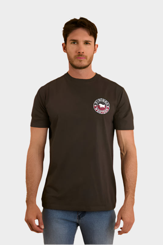 Ringers Western Mens Signature Bull Loose T-Shirt - Charcoal / Split