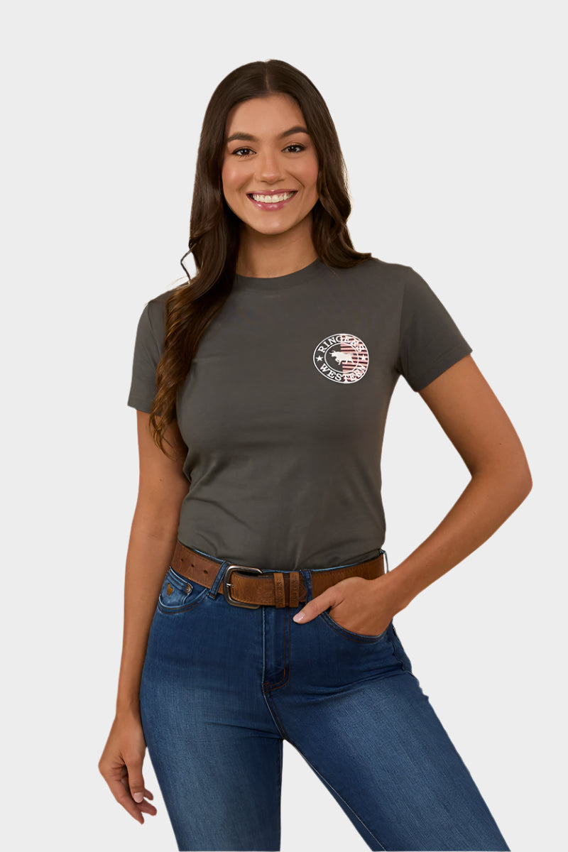 Ringers Western Women's Signature Bull Flag Classic Fit T-Shirt