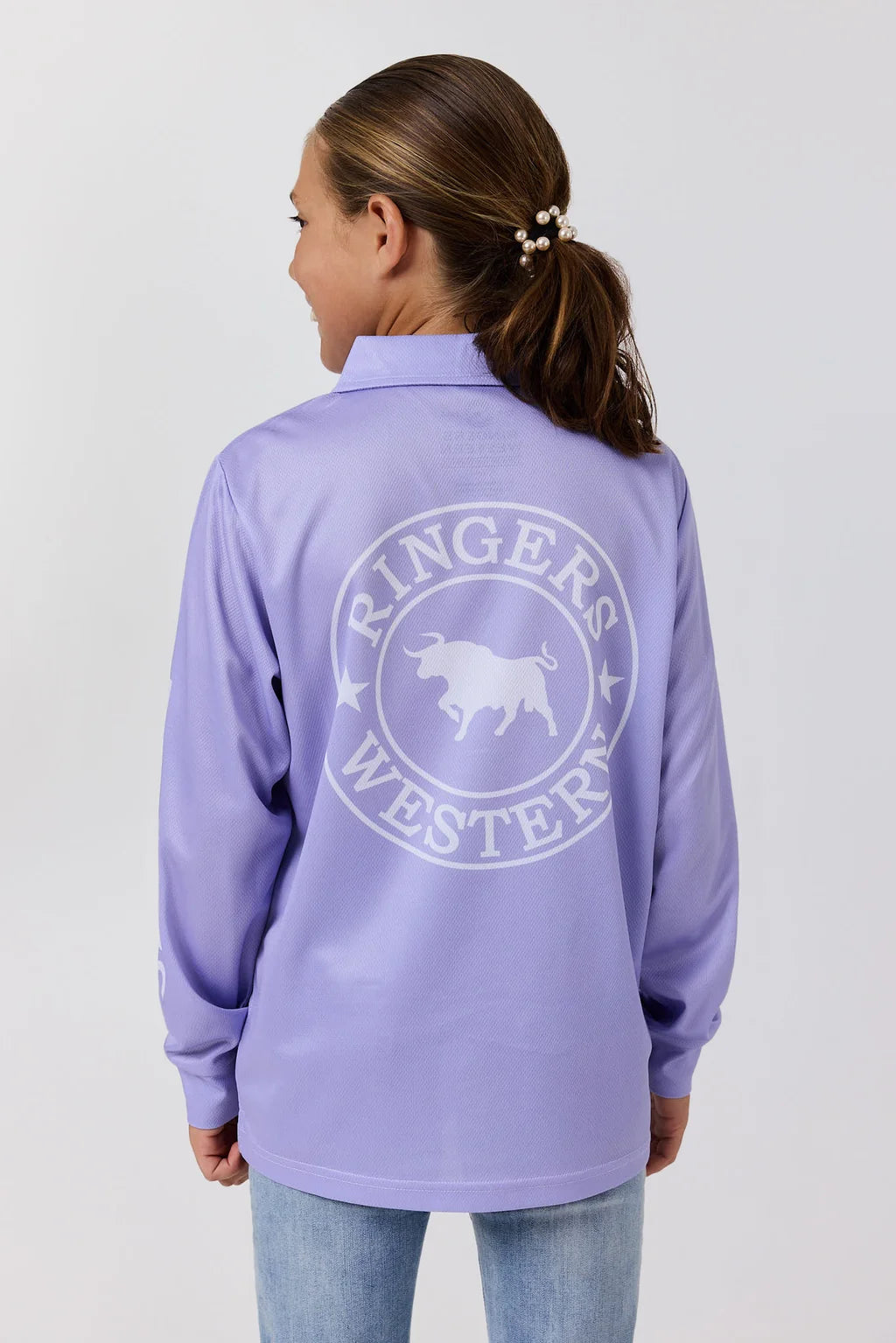 Ringers Western Kids Signature Bull Fishing Jersey – Lilac