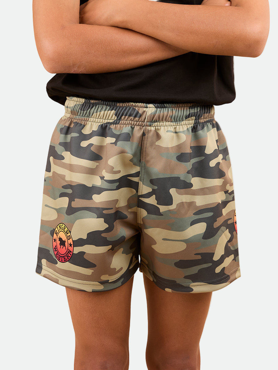 Ringers Western Kids Signature Bull Footy Short - Camo