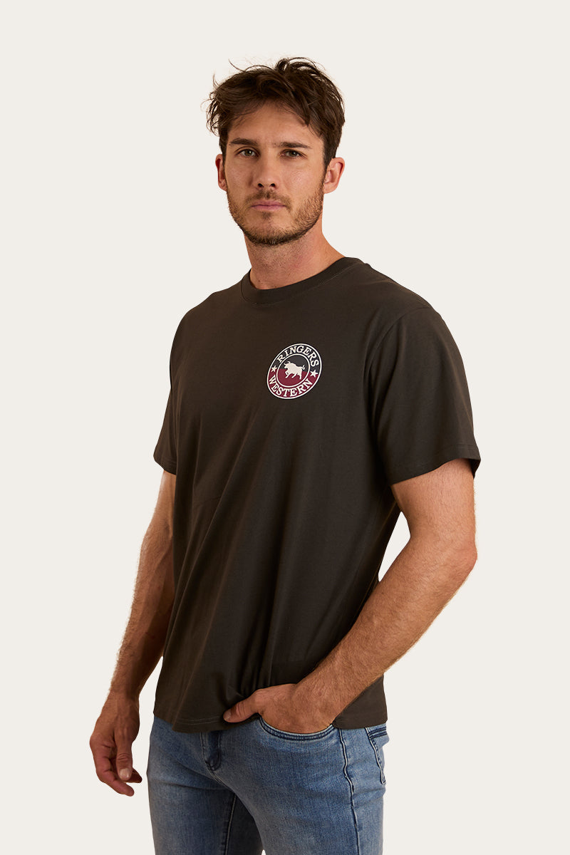 Ringers Western Mens Signature Bull Loose T-Shirt - Charcoal / Split