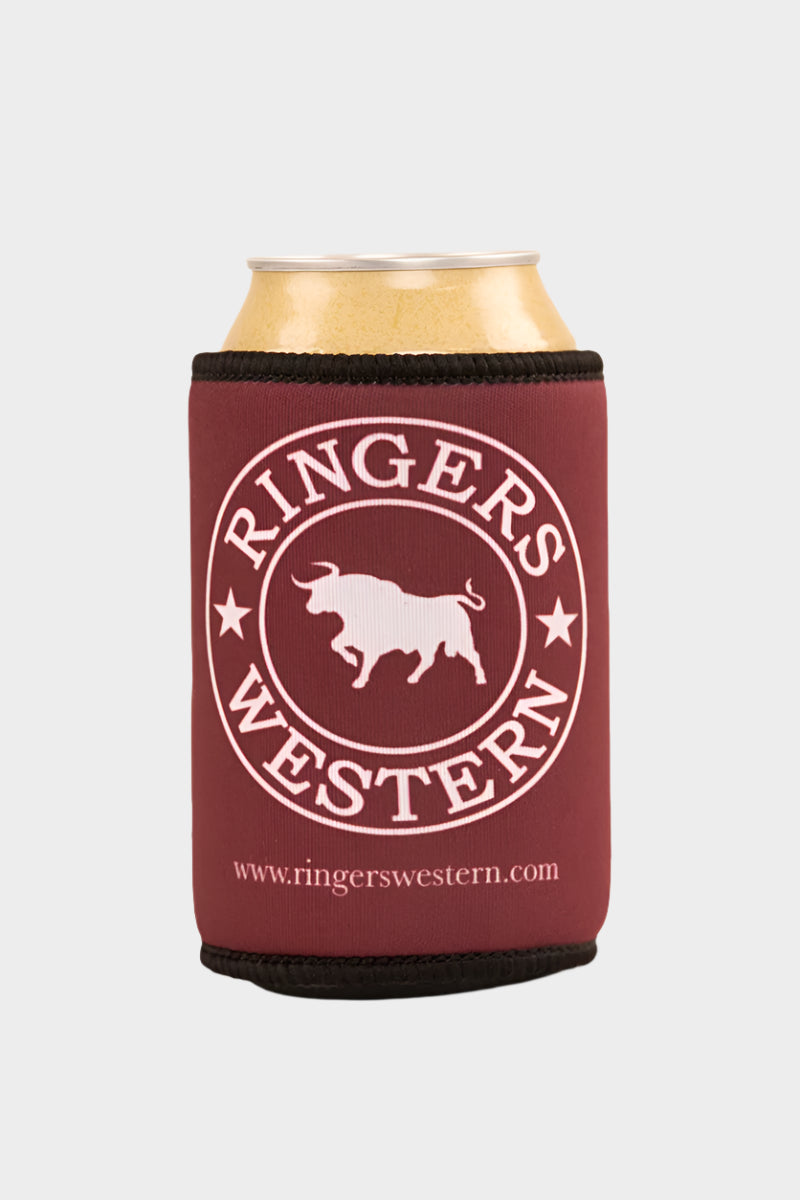 Ringers Western Signature Bull Stubby Cooler - Burgundy