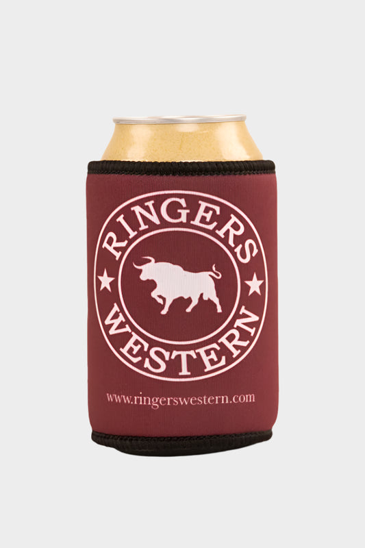 Ringers Western Signature Bull Stubby Cooler - Burgundy