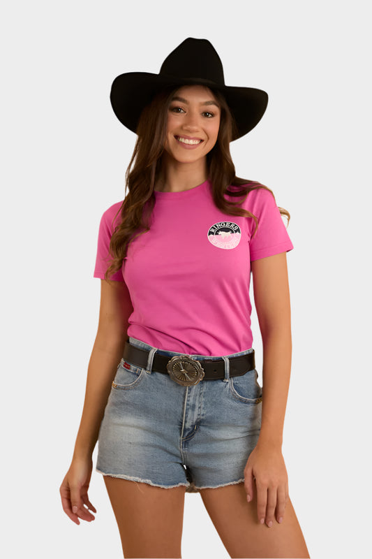 Ringers Western Womens Signature Bull Classic Fit T-Shirt - Candy/Split