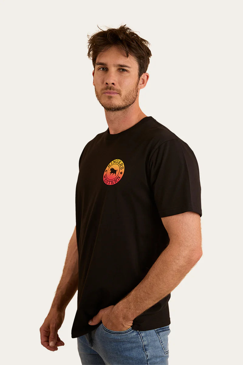 Ringers Western Mens Signature Bull Loose T-Shirt - Black Fade