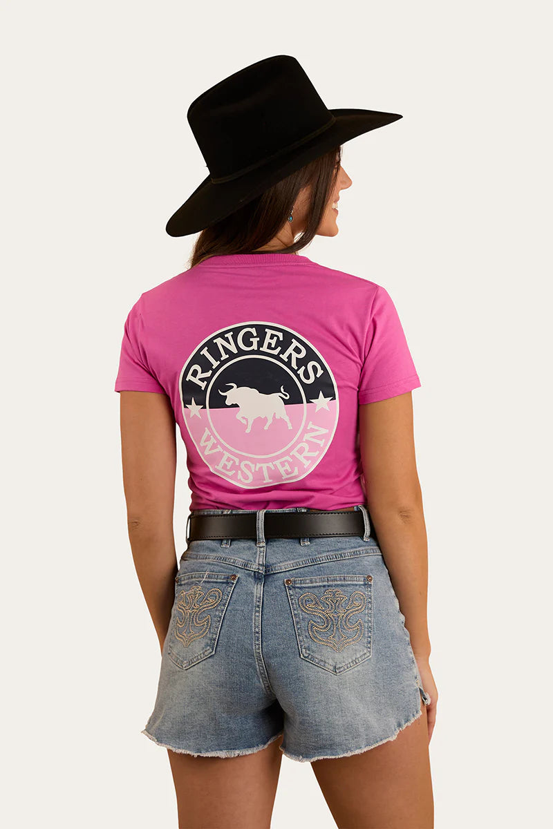 Ringers Western Womens Signature Bull Classic Fit T-Shirt - Candy/Split