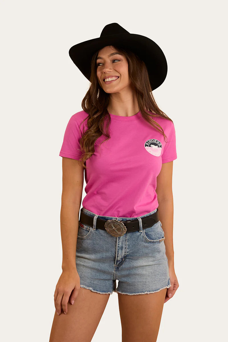 Ringers Western Womens Signature Bull Classic Fit T-Shirt - Candy/Split