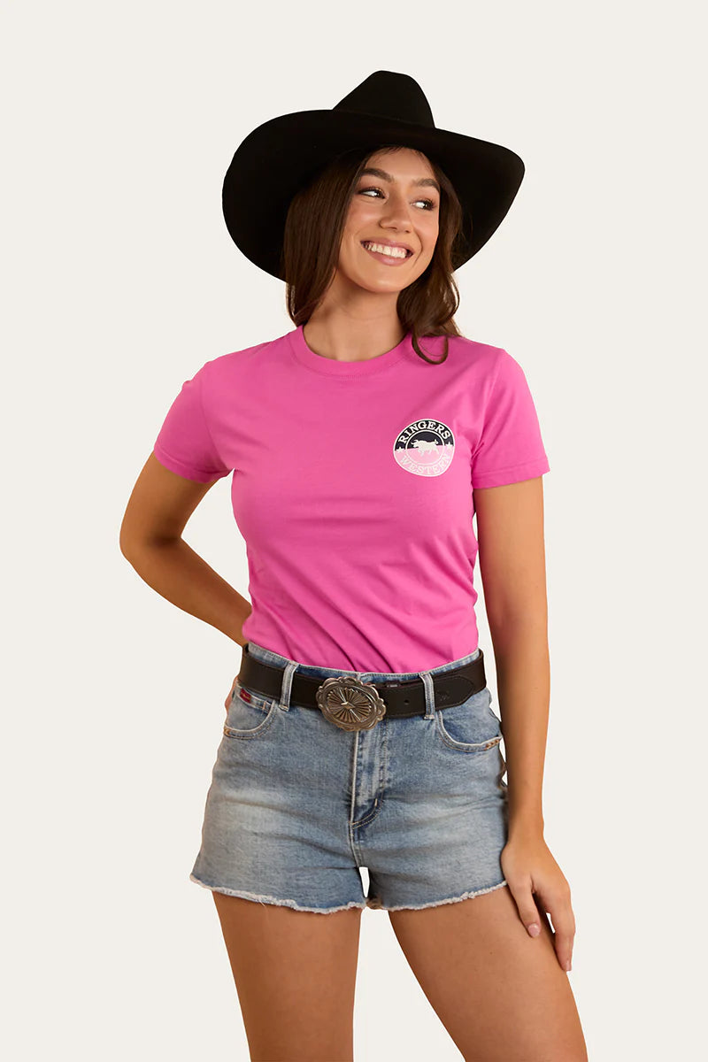 Ringers Western Womens Signature Bull Classic Fit T-Shirt - Candy/Split