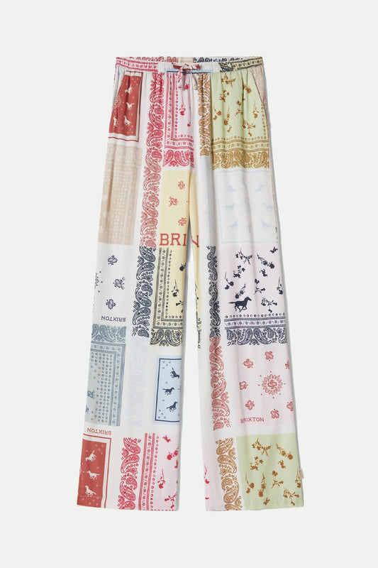 Brixton Ladies Silky Hudson Lounge Pant in Multi Colour Bandana