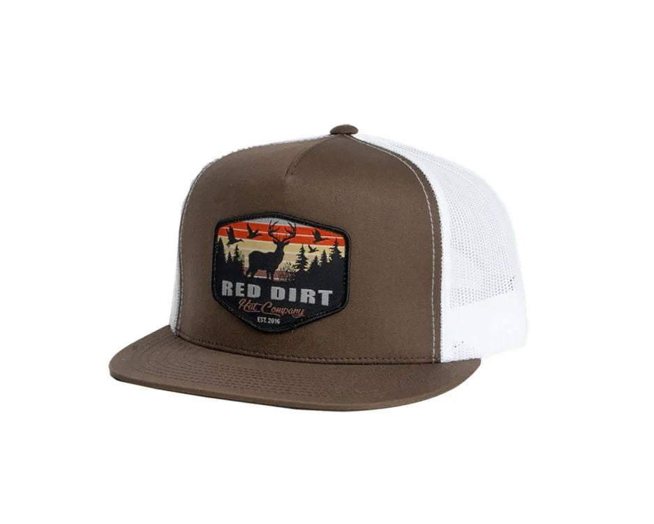 Red Dirt HatOpen Season- Brown/ White 5 Panel
