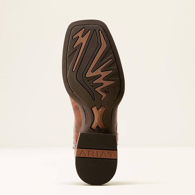 Ariat Men's Slingshot Cowboy Boot-DARK TAN|EASY GREEN