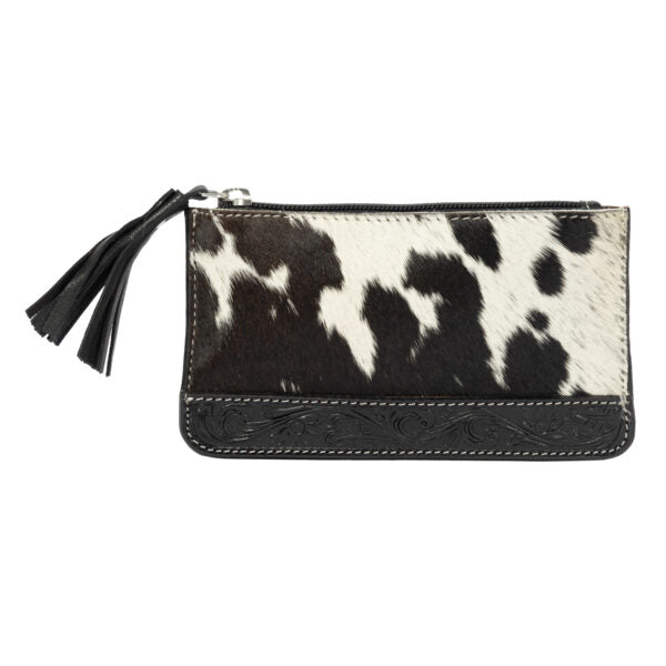 The Design Edge Women's Small Tassel Tooled Cowhide Purse – AC50 – Pica