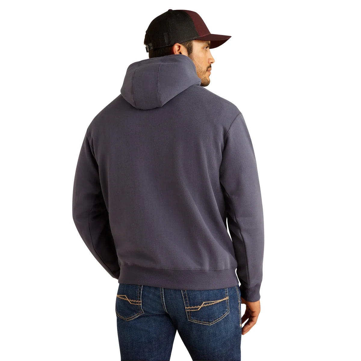 Ariat Men's Southwestern Longhorn Hoodie - Odyssey Grey
