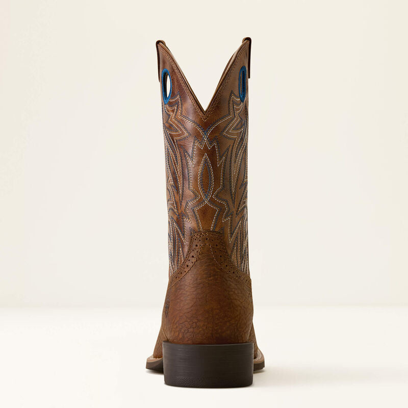 Ariat Men's Sport Sidebet Wide Square Toe Cowboy Boot - Toasted Grain/ Dark Tan