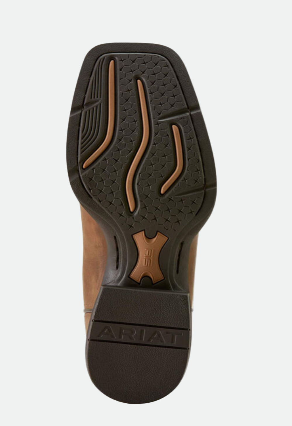Ariat Men's Sport Steer Skull Wide Square Toe Cowboy Boot - Sandstorm/Bitter Chocolate