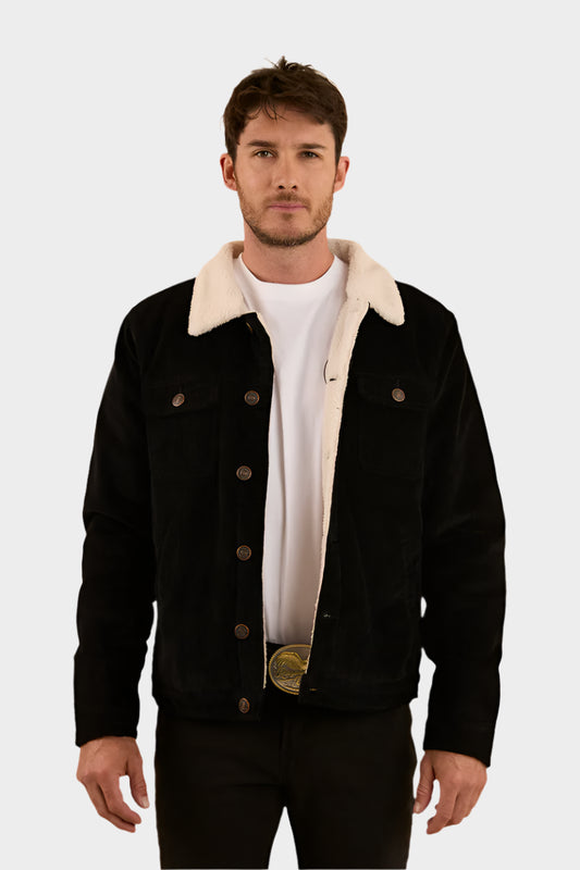 Ringers Western Mens Stanley Corduroy Jacket - Washed Black