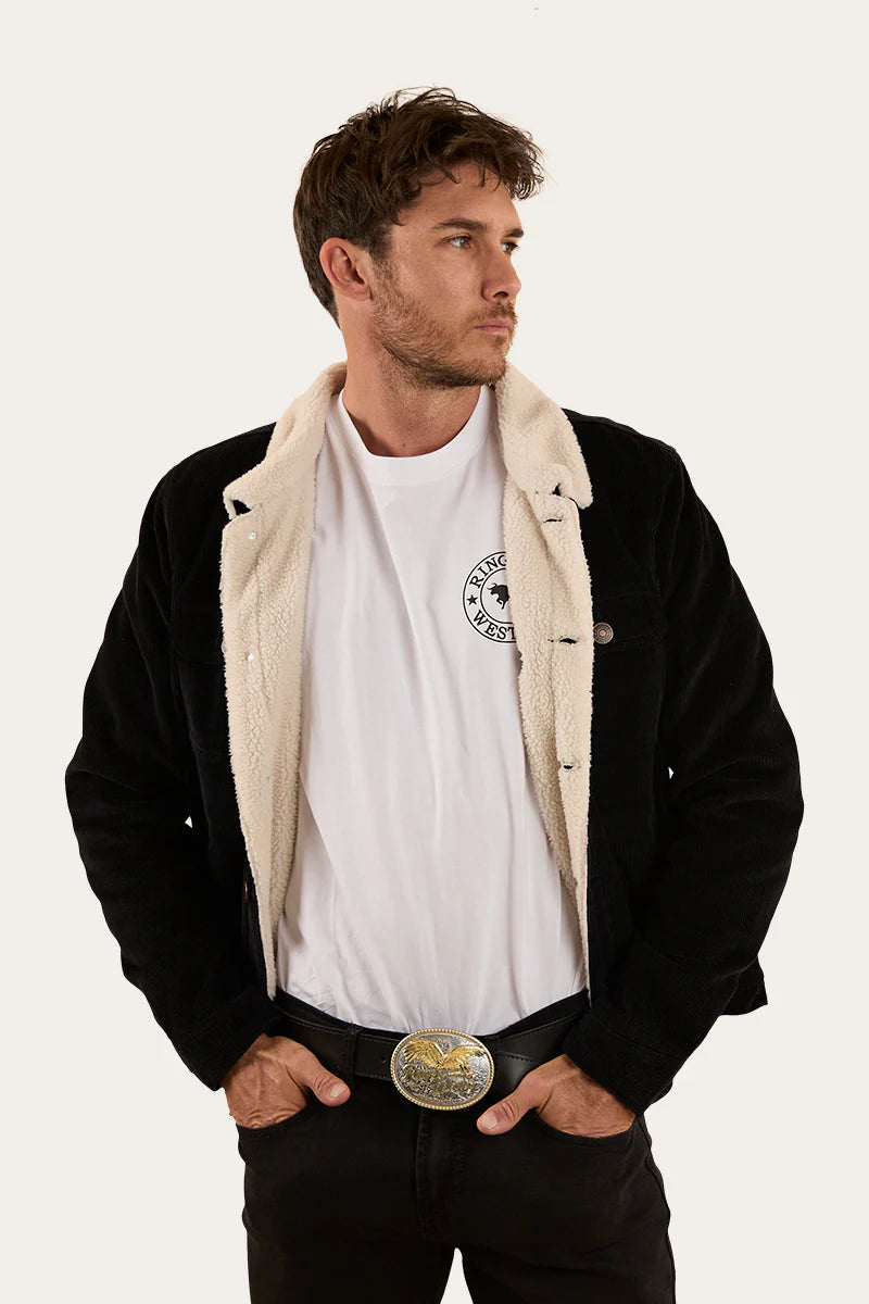 Ringers Western Mens Stanley Corduroy Jacket - Washed Black