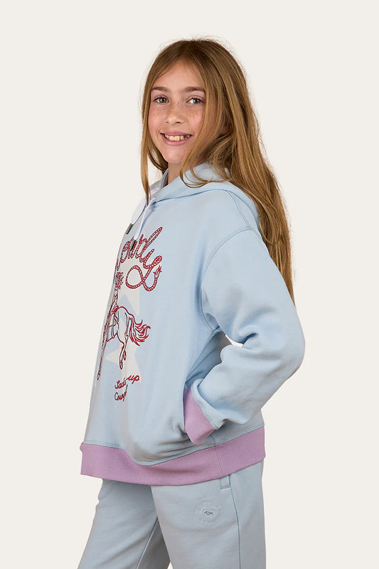 Ringers Western Girl's Stardust Oversized Pullover Hoodie - Barely Blue