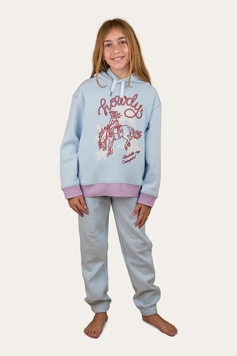 Ringers Western Girl's Stardust Oversized Pullover Hoodie - Barely Blue