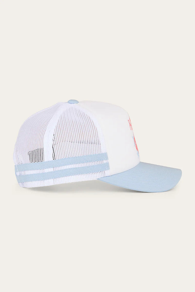 Ringers Western Kids Stardust Foam Trucker Cap - White/Light Blue