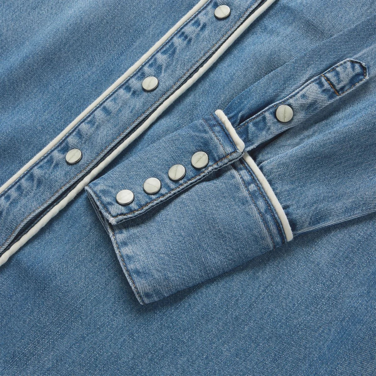 Stetson Women's Piped Denim Snap Shirt - Blue
