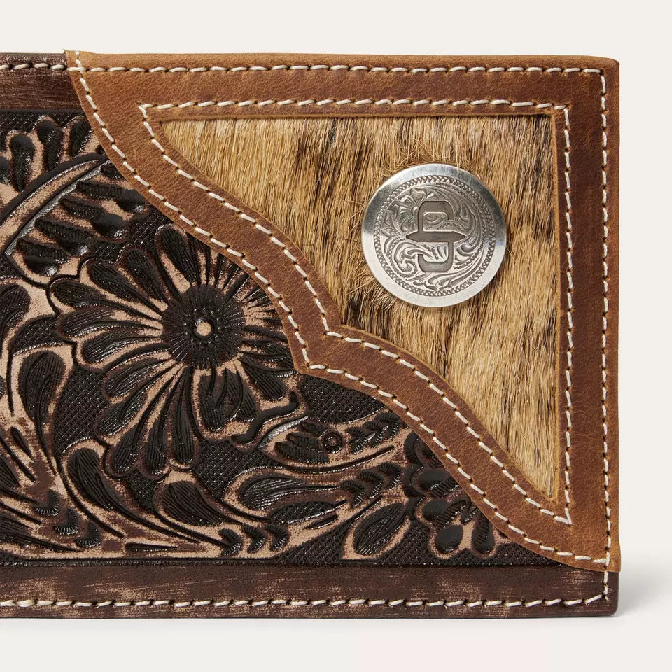 Stetson Vintage Brown Bi-Fold Hair On - Accessories Wallet