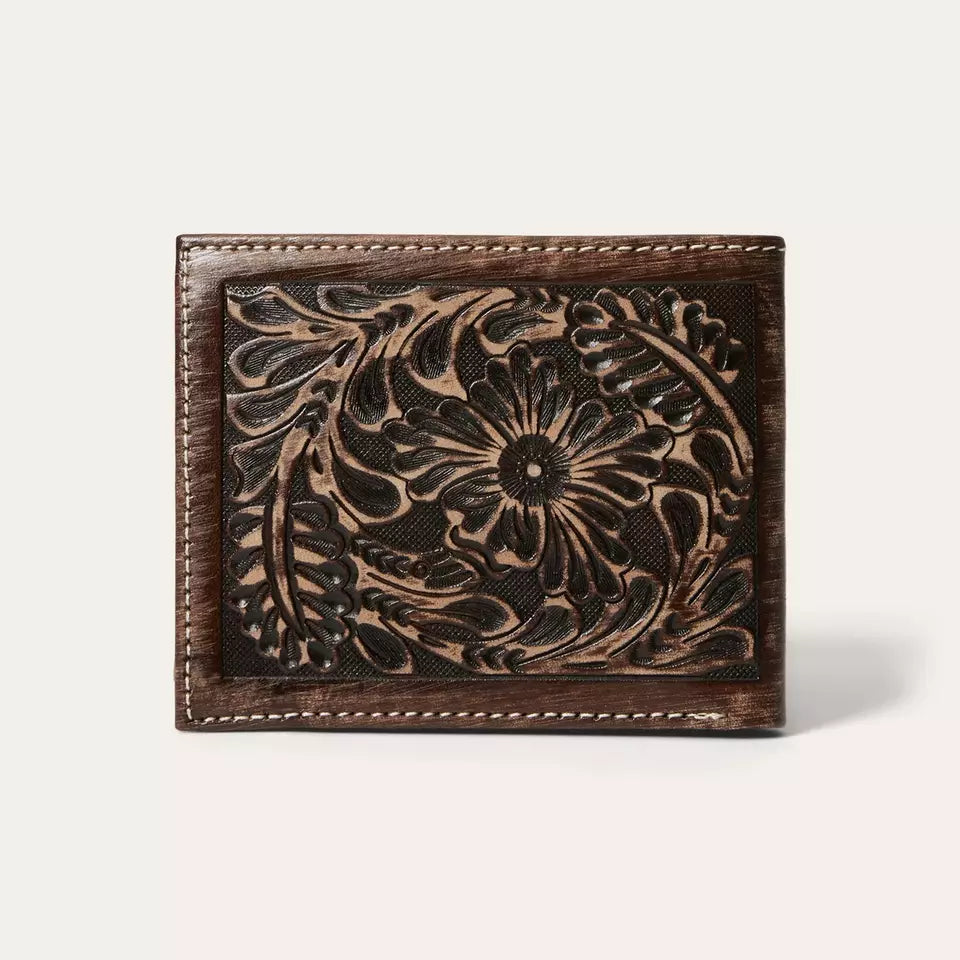Stetson Vintage Brown Bi-Fold Hair On - Accessories Wallet
