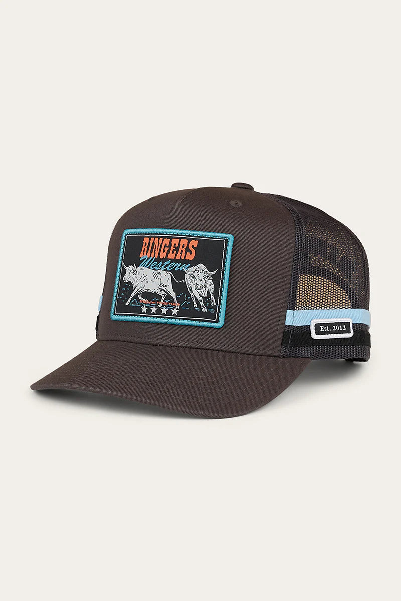 Ringers Western Unisex Stickin Together Deep Fit Trucker Cap - Charcoal/Blue
