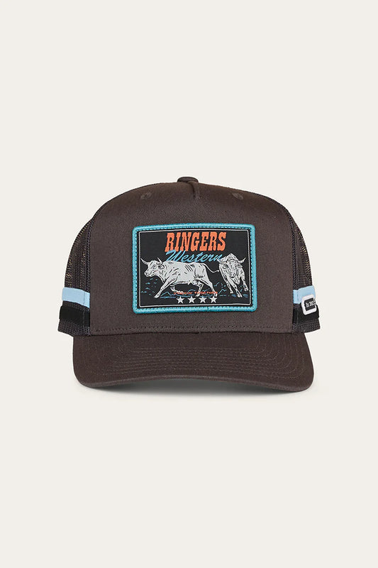 Ringers Western Unisex Stickin Together Deep Fit Trucker Cap - Charcoal/Blue