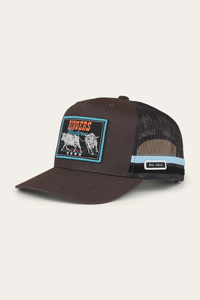 Ringers Western Unisex Stickin Together Deep Fit Trucker Cap - Charcoal/Blue